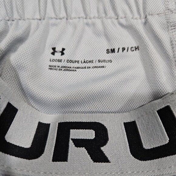 Under Armour Womens Small Gray White Shorts Play Up‎ 2.0 Running Athletic Loose - Picture 5 of 9